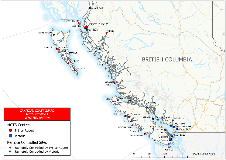 Map of the Western region, showing British Columbia